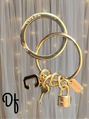 Coach Gold-Tone Keyring Charm - Gold